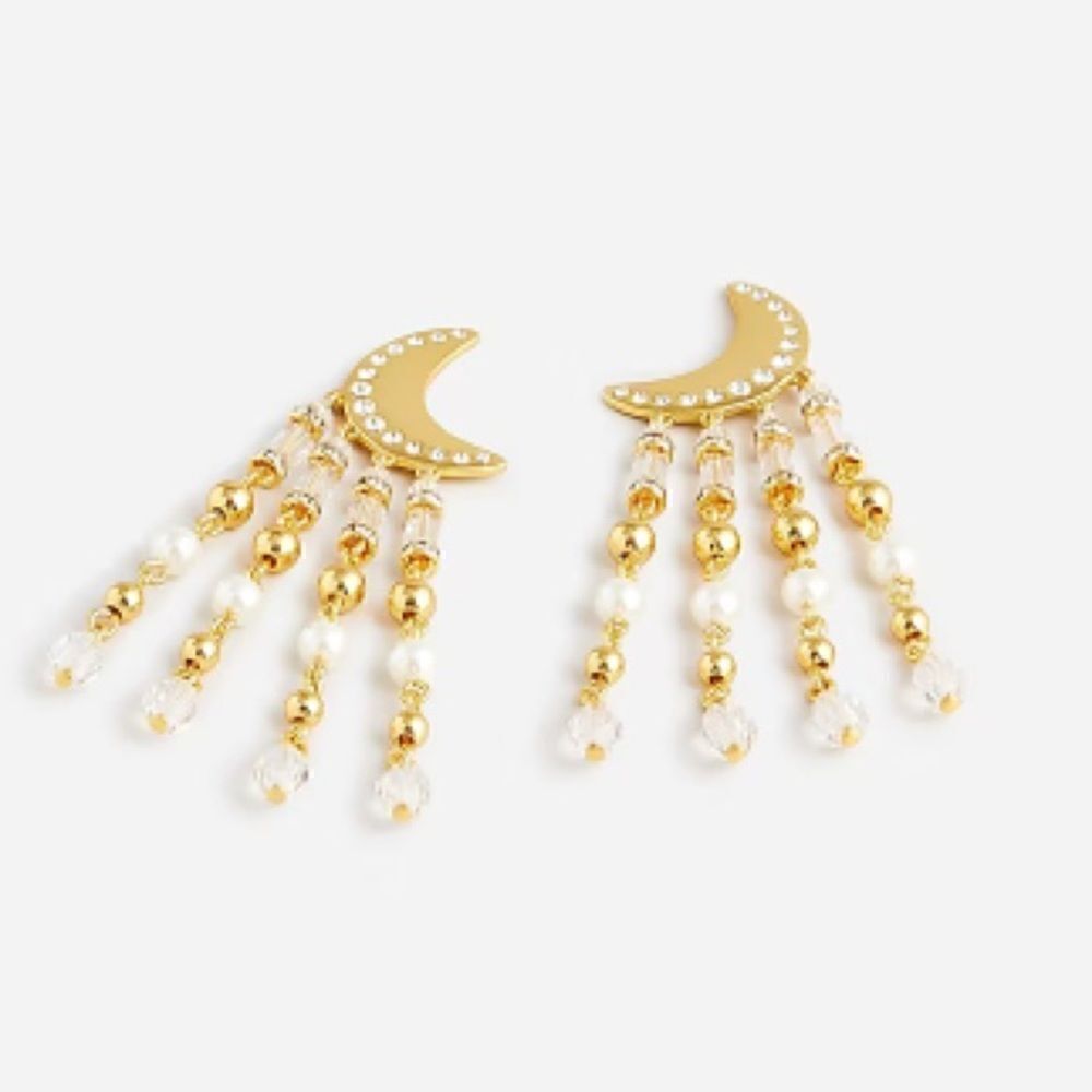 NWT JCrew Celestial fringe earrings 